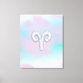 Moeder van parelstijl Aries Zodiac Sign Canvas Afdruk (Voorkant)