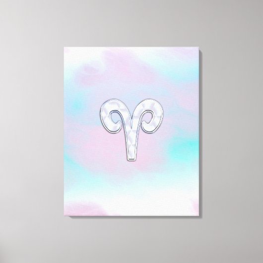 Moeder van parelstijl Aries Zodiac Sign Canvas Afdruk (Voorkant)