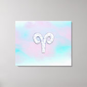 Moeder van parelstijl Aries Zodiac Sign Canvas Afdruk (Voorkant)