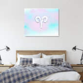 Moeder van parelstijl Aries Zodiac Sign Canvas Afdruk (Insitu (Slaapkamer))
