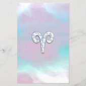 Moeder van parelstijl Aries Zodiac Sign Flyer (Voorkant)