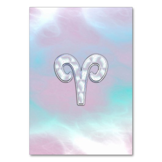 Moeder van parelstijl Aries Zodiac Sign Kaart (Voorkant)
