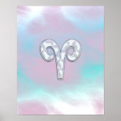 Moeder van parelstijl Aries Zodiac Sign Poster (Voorkant)
