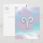 Moeder van parelstijl Aries Zodiac-symbool Briefkaart (Voorkant / Achterkant)