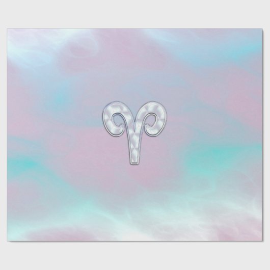 Moeder van parelstijl Aries Zodiac-symbool Cadeaupapier (Vlak)