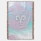 Moeder van parelstijl Aries Zodiac-symbool Deken (Voorkant Verticaal)