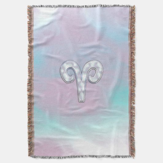 Moeder van parelstijl Aries Zodiac-symbool Deken (Voorkant Verticaal)