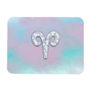 Moeder van parelstijl Aries Zodiac-symbool Magneet