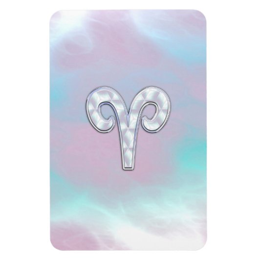 Moeder van parelstijl Aries Zodiac-symbool Magneet (Verticaal)
