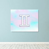 Moeder van parelstijl Gemini-dierentuin Canvas Afdruk (Insitu (Houten vloer))