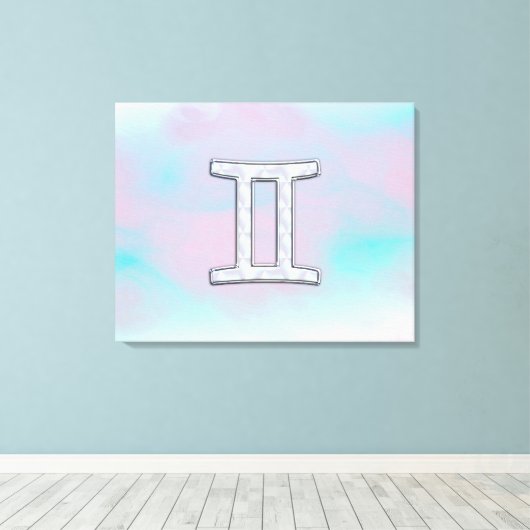 Moeder van parelstijl Gemini-dierentuin Canvas Afdruk (Insitu (Houten vloer))