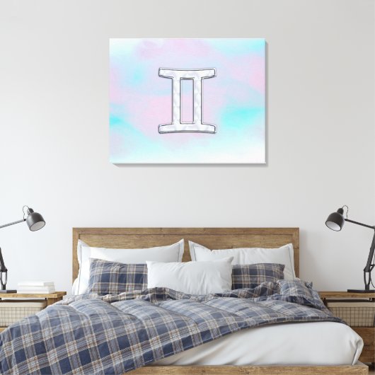 Moeder van parelstijl Gemini-dierentuin Canvas Afdruk (Insitu (Slaapkamer))