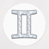 Moeder van parelstijl Gemini-dierentuin Labels (Design 1)