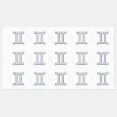 Moeder van parelstijl Gemini-dierentuin Labels (Vel)