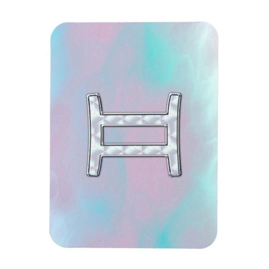 Moeder van parelstijl Gemini-dierentuin Magneet (Verticaal)