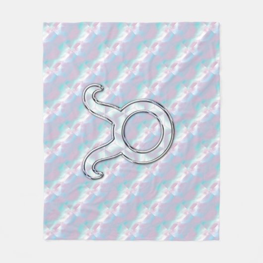 Moeder van parelstijl Taurus Zodiac-symbool Fleece Deken (Voorkant)