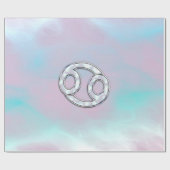 Moeder van parelstijlkankerschildertje cadeaupapier (Vlak)