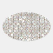 Moeder van ParelTegels Ovale Sticker (Voorkant)