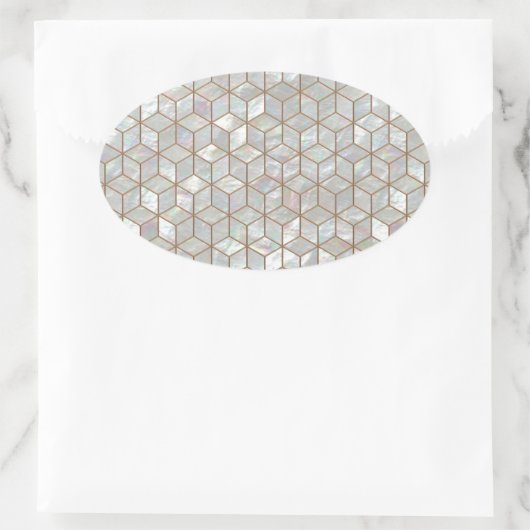 Moeder van ParelTegels Ovale Sticker (Tas)