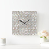 Moeder van ParelTegels Vierkante Klok (Huis)