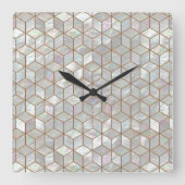 Moeder van ParelTegels Vierkante Klok (Voorkant)