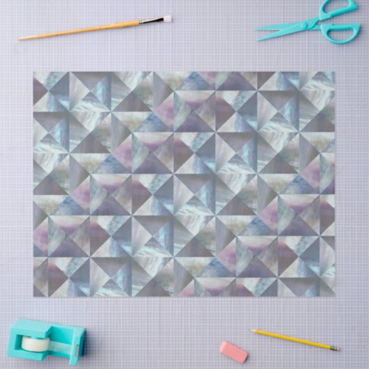 Moeder van pareltextiel Luxury Geometric Patterned Tissuepapier (Craft)