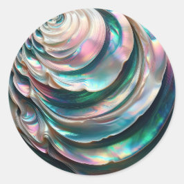 Moeder van Pearl Abalone Ronde Sticker