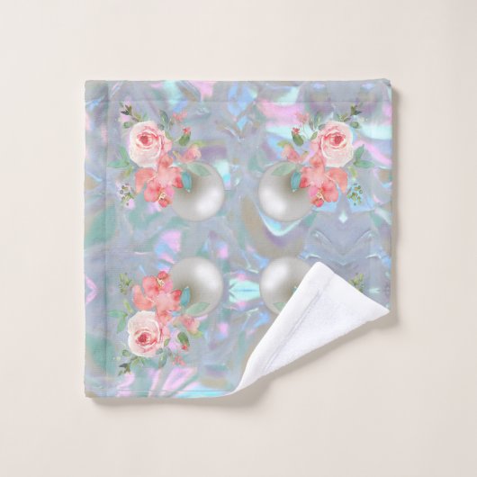 Moeder van Pearl Abalone Rozen Bad Handdoek (Wasdoekje)