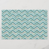 Moeder van Pearl Blauwgroen ZigZag Briefpapier (Voorkant)
