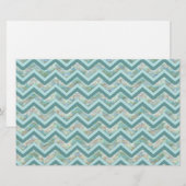 Moeder van Pearl Blauwgroen ZigZag Briefpapier (Voorkant / Achterkant)