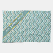 Moeder van Pearl Blauwgroen ZigZag Theedoek (Horizontaal)