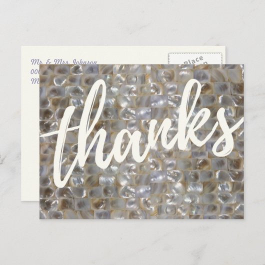 Moeder van Pearl Dank U Briefkaart (Voorkant / Achterkant)