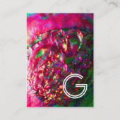 MOEDER VAN PEARL EN SEAHORSE MONOGRAM roze fuchsie Visitekaartje (Achterkant)