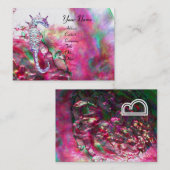MOEDER VAN PEARL EN SEAHORSE MONOGRAM roze fuchsie Visitekaartje (Voorkant / Achterkant)
