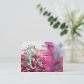 MOEDER VAN PEARL EN SEAHORSES MONOGRAM roze fuchsi Visitekaartje (Staand voorkant)