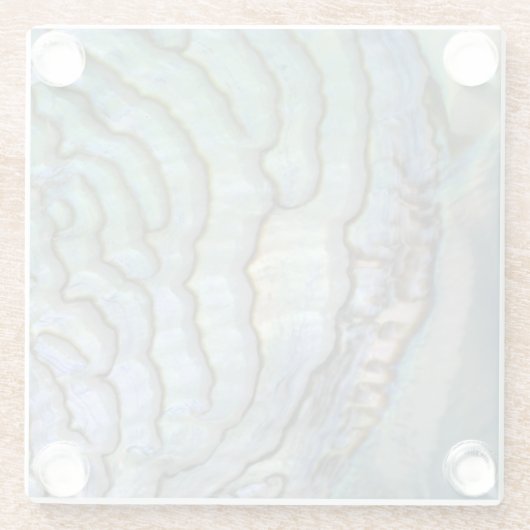 Moeder van Pearl Glazen Onderzetter (Achterkant)