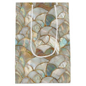 Moeder van Pearl Gold Accent Mozaïek Stijl Medium Cadeauzakje (Achterkant)