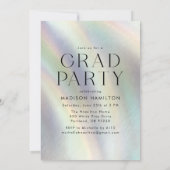 Moeder van Pearl Holographic Photo Graduation Part Kaart (Achterkant)