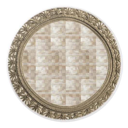 Moeder van Pearl Keramische Knop (Voorkant)