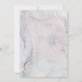 MOEDER VAN PEARL LILA MARBLE GOLD WEDDING INVITAT KAART (Achterkant)