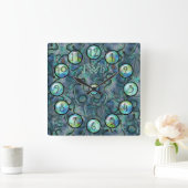 Moeder van Pearl (Monogrammed) Vierkante Klok (Huis)