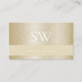 Moeder van Pearl Pastel Beige Patroon met Initiale Visitekaartje (Voorkant)