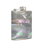 MOEDER VAN PEARL Red Abalone Gedrukte heupkolf Heupfles (Rechts)