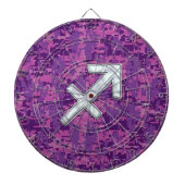 Moeder van Pearl Sagittarius Symbol Fuchsia Camo Dartbord (Voorkant)