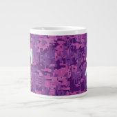 Moeder van Pearl Sagittarius Symbol Fuchsia Camo Grote Koffiekop (Voorkant)