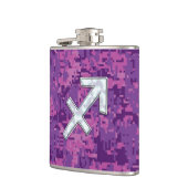 Moeder van Pearl Sagittarius Symbol Fuchsia Camo Heupfles (Links)