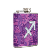 Moeder van Pearl Sagittarius Symbol Fuchsia Camo Heupfles (Rechts)