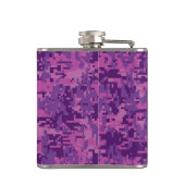 Moeder van Pearl Sagittarius Symbol Fuchsia Camo Heupfles (Achterkant)