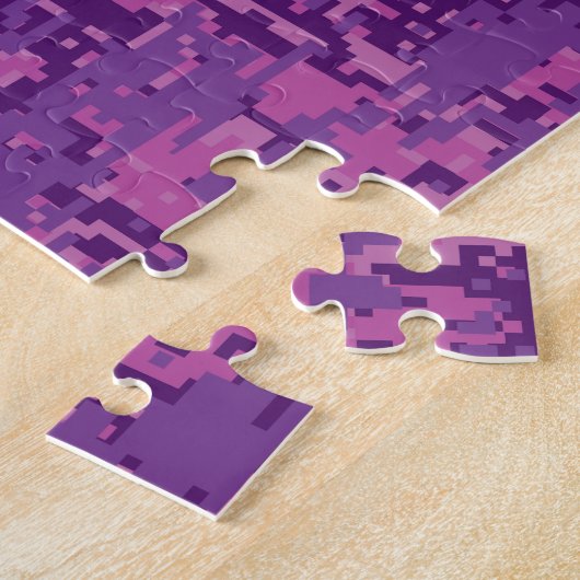 Moeder van Pearl Sagittarius Symbol Fuchsia Camo Legpuzzel (Zijkant)