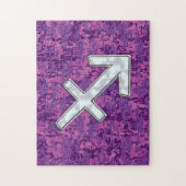 Moeder van Pearl Sagittarius Symbol Fuchsia Camo Legpuzzel (Verticaal)